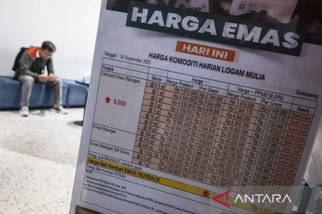 Harga Emas Antam Melonjak, Cek Harga Terbaru Hari Ini! ANTARA FOTO/Aprillio Akbar/nz/am.