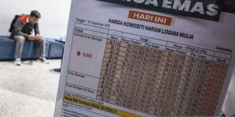 Harga Emas Antam Melonjak, Cek Harga Terbaru Hari Ini! ANTARA FOTO/Aprillio Akbar/nz/am.